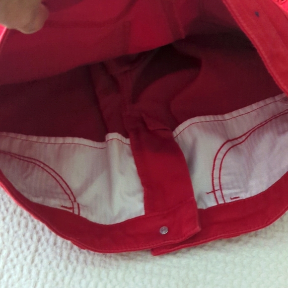 Talbots Red Denim Scalloped Ankle Pant Size 8P - Picture 10 of 11